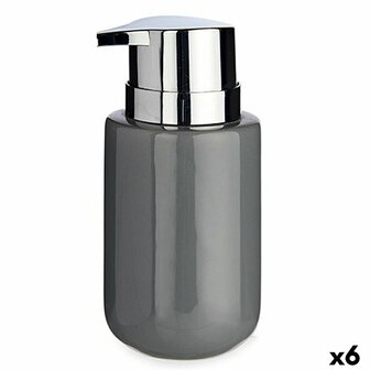 Zeepdispenser Grijs Zilverkleurig Metaal Keramisch 350 ml (6 Stuks) 1