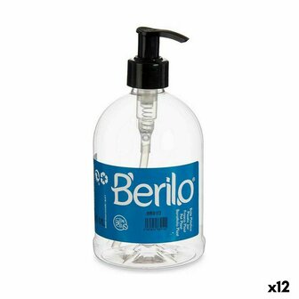 Zeepdispenser Zwart Transparant Plastic 500 ml (12 Stuks) 1