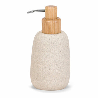 Zeepdispenser Andrea House 280 ml Essenhout Zandsteen (&Oslash; 8 x 17 cm) 1