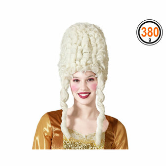 Vintage Pruik Wit Krullend Haar 2