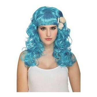 Pruik My Other Me Blauw Zeemeermin 1