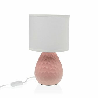 Bureaulamp Versa Roze Wit Keramisch 40 W 15,5 x 27,5 cm 1