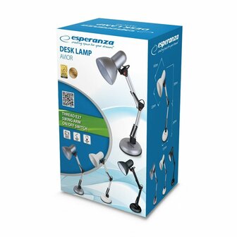Bureaulamp Esperanza ELD112W Wit Zwart Plastic 12 W 4