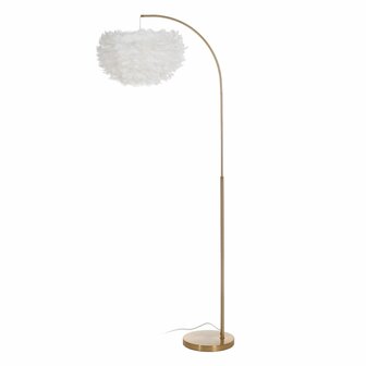 Vloerlamp Wit Gouden Metaal Veren 60 W 220-240 V 68 x 40 x 175 cm 1
