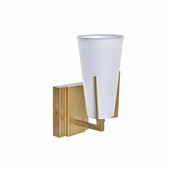 Muurlamp DKD Home Decor 25W Gouden Metaal Polyester Wit 220 V (12 x 14 x 25 cm) 1
