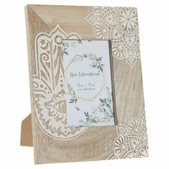 Fotolijsten DKD Home Decor Bruin Hout Plastic Mangohout Indiaas 20 x 2 x 25,5 cm 1