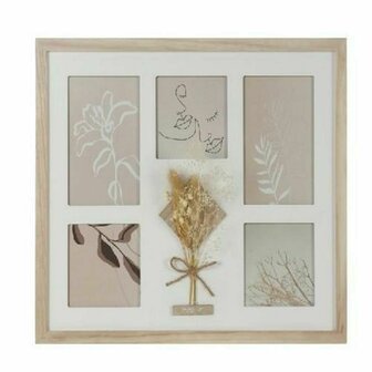 Fotolijsten DKD Home Decor 39 x 1,2 x 33 cm Kristal Natuurlijk Shabby Chic 1
