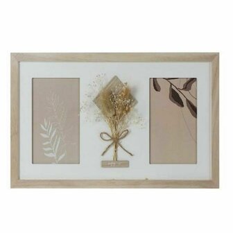 Fotolijsten DKD Home Decor 39 x 1,2 x 22 cm Kristal Natuurlijk Wit Shabby Chic 1