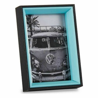 Fotolijsten 3 x 17 x 12 cm Kristal Zwart Blauw Hout MDF (6 Stuks) 2