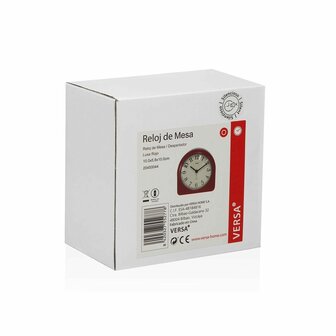 Tafelklok Versa Luxa Rood Plastic 5,8 x 10 x 10 cm 4