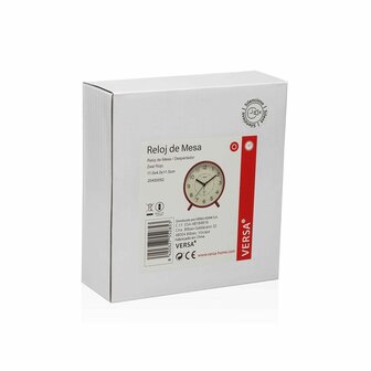 Tafelklok Versa Zeal Rood Plastic 5,4 x 11,8 x 11 cm 3