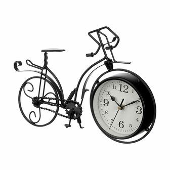 Tafelklok Fiets Zwart Metaal 33 x 22,5 x 4,2 cm (4 Stuks) 2