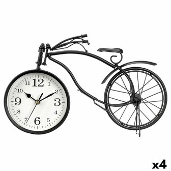 Tafelklok Fiets Zwart Metaal 36 x 22 x 7 cm (4 Stuks) 1