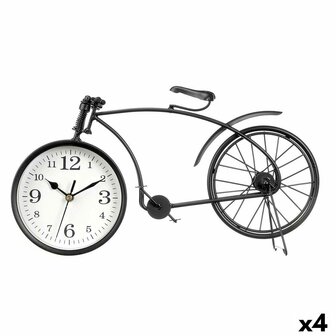 Tafelklok Fiets Zwart Metaal 38 x 20 x 4 cm (4 Stuks) 1