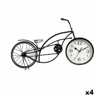 Tafelklok Fiets Zwart Metaal 42 x 24 x 10 cm (4 Stuks) 1