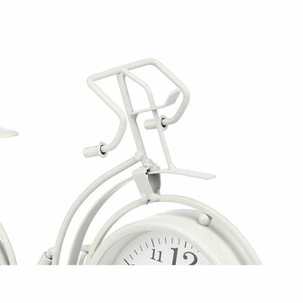 Tafelklok Fiets Wit Metaal 33 x 22,5 x 4,2 cm (4 Stuks) 2