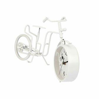 Tafelklok Fiets Wit Metaal 33 x 21 x 4 cm (4 Stuks) 2