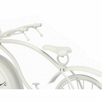 Tafelklok Fiets Wit Metaal 36 x 22 x 7 cm (4 Stuks) 2