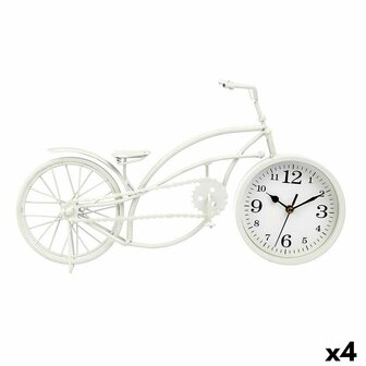 Tafelklok Fiets Wit Metaal 42 x 24 x 10 cm (4 Stuks) 1