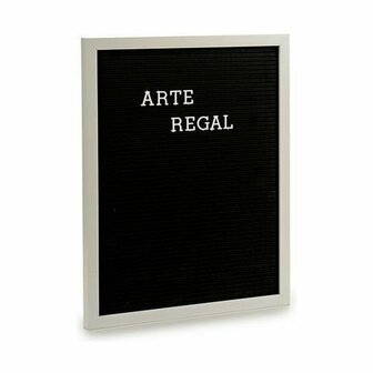 Schilderij Zwart Wit Paneel 144 Letters (2,5 x 50,5 x 40,5 cm) (12 Stuks) 2