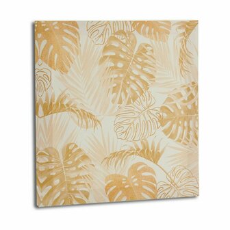 Canvas Blad van een plant Gouden 28 x 28 x 1,5 cm (36 Stuks) 2