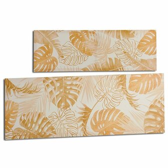 Canvas Blad van een plant Gouden 90 x 30 x 1,5 cm (12 Stuks) 4