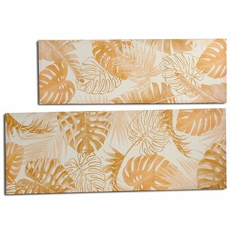 Canvas Blad van een plant Gouden 135 x 45 x 1,5 cm (6 Stuks) 3