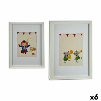 Schilderij Circus Multicolour Hout 33 x 3 x 43 cm 1