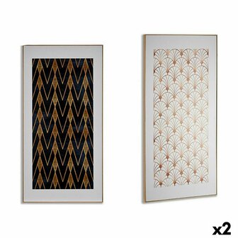 Canvas Geometrisch 61,5 x 3 x 121,5 cm (2 Stuks) 1