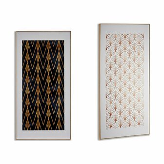 Canvas Geometrisch 61,5 x 3 x 121,5 cm (2 Stuks) 2