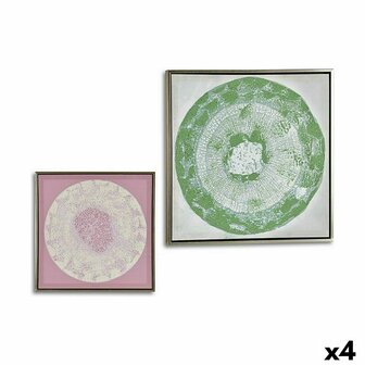 Canvas Abstract 52,5 x 2,8 x 52,5 cm (4 Stuks) 1