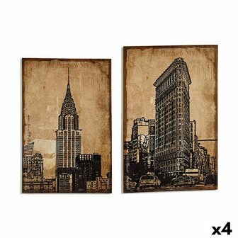 Canvas New York 90 x 3 x 60 cm (4 Stuks) 1