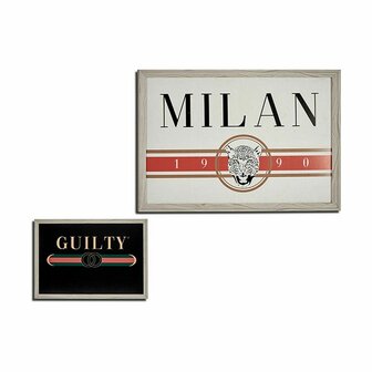 Schilderij GUILTY MILAN spaanderplaat 46 x 2 x 66 cm (6 Stuks) 2