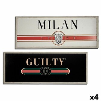 Schilderij GUILTY MILAN spaanderplaat 2 x 46 x 121 cm (4 Stuks) 1