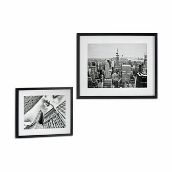 Schilderij Gebouw Hout Glas 43 x 3 x 53 cm (6 Stuks) 2