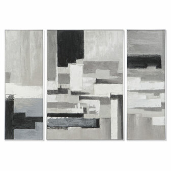 Set van 3 Schilderijen DKD Home Decor Abstract Modern 140 x 3,5 x 100 cm 1