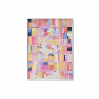 Schilderij Home ESPRIT Geel Blauw Wit Roze polyestyreen Canvas Modern 94 x 4 x 123,5 cm (2 Stuks) 1