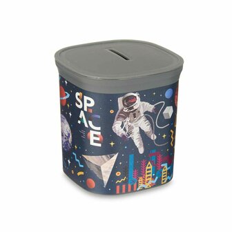 Spaarpot Multicolour Ruimtevaarder Plastic 9 x 10,2 x 9 cm (48 Stuks) 2