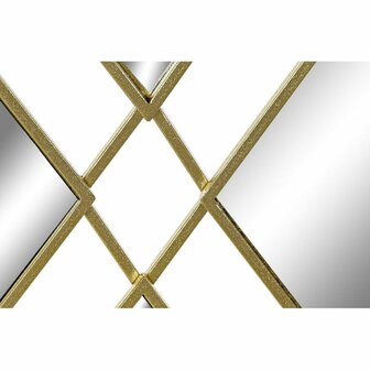 Wandspiegel DKD Home Decor Spiegel Gouden Metaal Ruiten (63 x 2 x 90 cm) 3