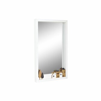 Wandspiegel DKD Home Decor Hout Wit Huizen (36 x 4 x 60 cm) 1