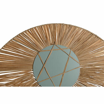 Wandspiegel DKD Home Decor 61 x 6 x 80 cm Ijzer Natuurlijke Vezel Bali 3