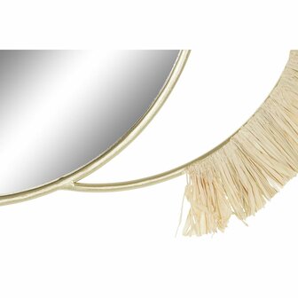 Wandspiegel DKD Home Decor Natuurlijk Gouden Metaal Vezel Franjes (89 x 2 x 40 cm) 2