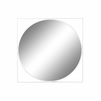 Wandspiegel DKD Home Decor 85,5 x 3 x 85,5 cm Kristal Wit Ijzer 1
