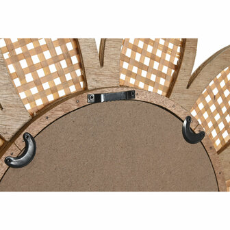 Wandspiegel DKD Home Decor Kristal Natuurlijk Bruin Bamboe Tropisch 60 x 2 x 60 cm Zon 2