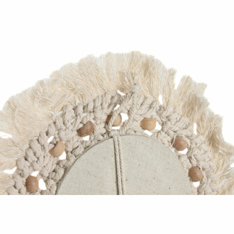 Wandspiegel Home ESPRIT Wit Kristal Macram&eacute; Boho 20 x 1 x 20 cm (3 Onderdelen) 3