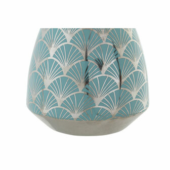 Vaas DKD Home Decor Porselein Turkoois Orientaals Verchroomd 16 x 16 x 18 cm 3