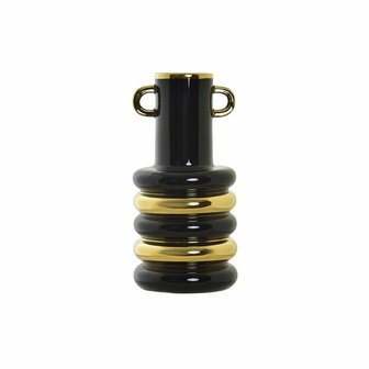 Vaas DKD Home Decor Porselein Zwart Gouden Tweekleurig Modern 15 x 15 x 29 cm 1
