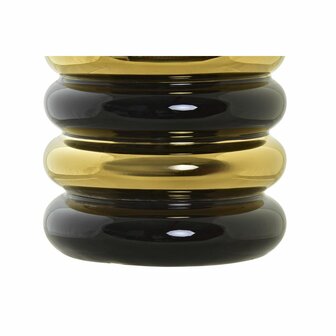 Vaas DKD Home Decor Porselein Zwart Gouden Tweekleurig Modern 15 x 15 x 29 cm 3