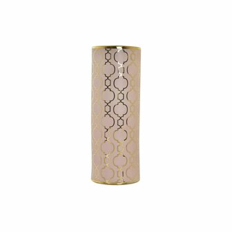 Vaas DKD Home Decor 13,5 x 13,5 x 36 cm Porselein Roze Gouden Orientaals Verchroomd 1