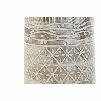 Vaas Home ESPRIT Wit Natuurlijk Mangohout Koloniaal 15 x 15 x 22,5 cm 3